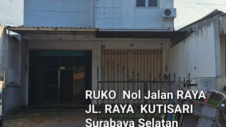 Ruko Nol Jalan Raya Kutisari - Surabaya - TerMURAH- Komersial Area Dekat Alfamart, indomaret