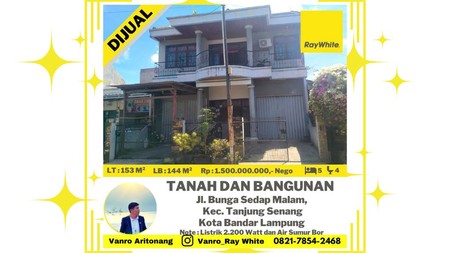 Rumah 2 Lantai dengan 5 Kamar Tidur di Perumnas Way Kandis