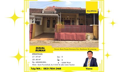Rumah Full Bangunan ke Belakang di Perum Bumi Puspa Kencana