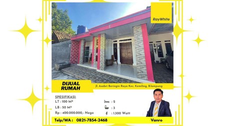 Rumah Minimalis harga murah di Beringin Raya Kemiling