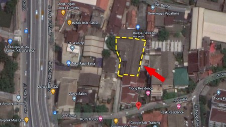 DIJUAL tanah bangunan di Jalan Tiong - Karet Kuningan - Setiabudi - Jakarta Selatan