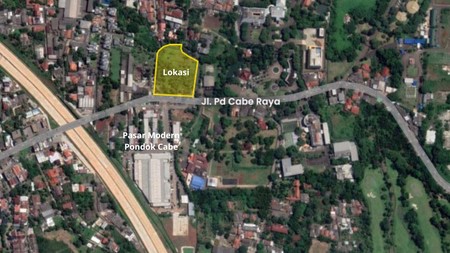 Dijual tanah komersial 8000 m2 pondok cabe raya