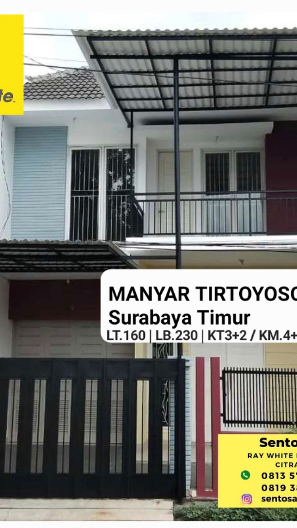 Rumah Manyar Tirtoyoso Utara - Surabaya Timur Dekat Universitas Airlangga, Galaxy Mall 