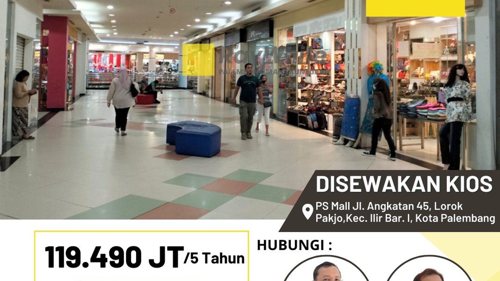 Disewakan Kios di dalam Mall Kota Palembang