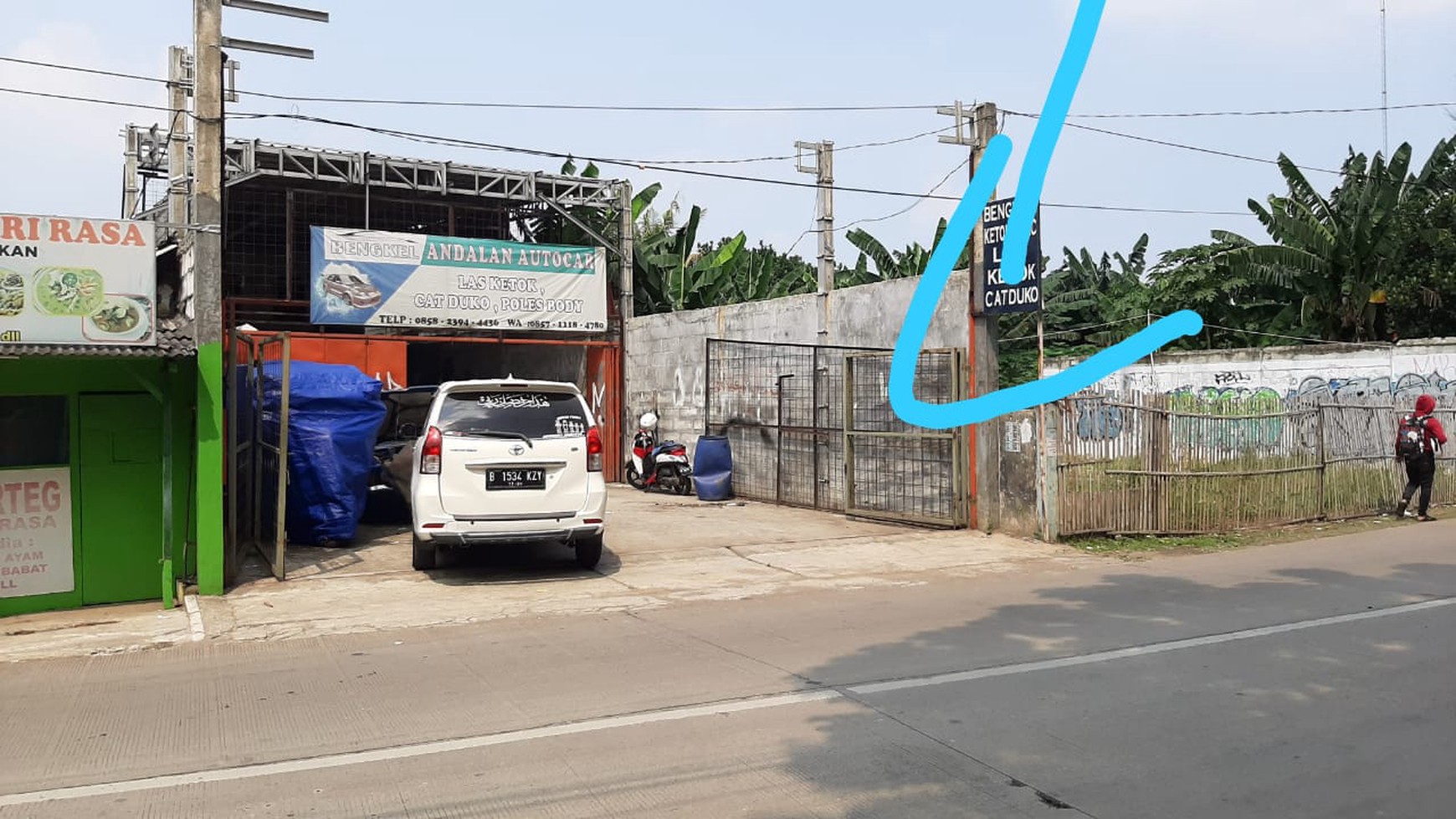 Di Jual Harga Tanah gratis bangunan di Jl. Raya Bojong Kulur - Letda Nasir