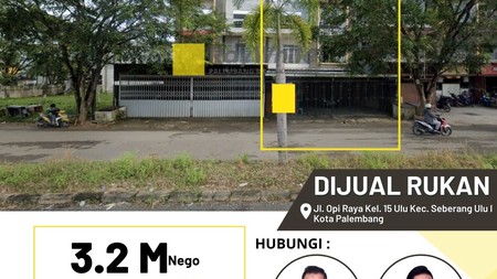 DIJUAL RUKO+KANTOR MURAH DIBAWAH HARGA PASAR PALEMBANG 