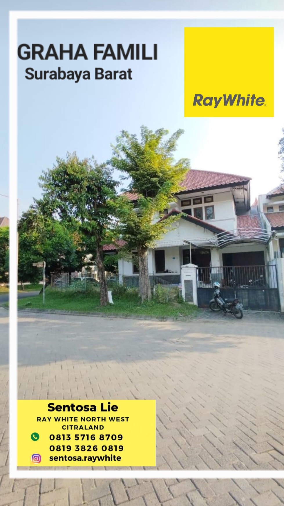 Rumah Graha Famili Surabaya MURAH Rp.19 jt-an/m2 -SPESIAL  Row Jalan Lebar 20 meter