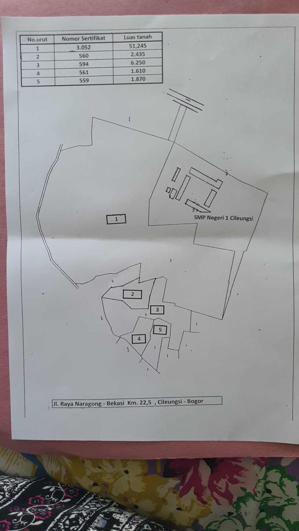 Lahan 6 Hektar Harga dibawah Pasar di Jl. Raya Narogong KM 22