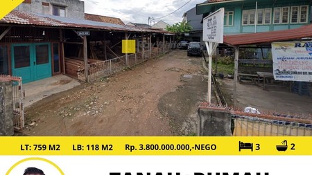 DIJUAL TANAH BANGUNAN 