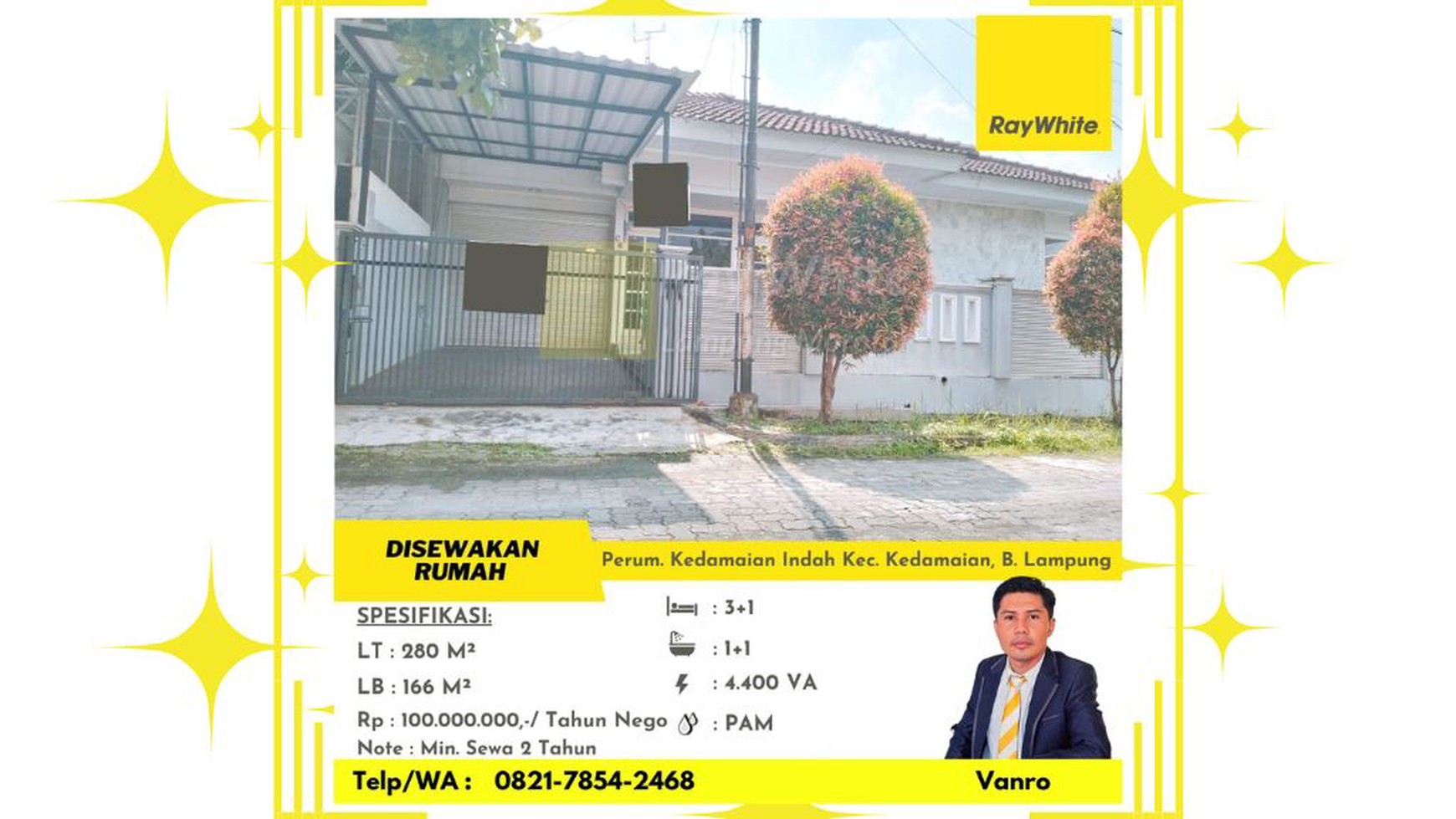 Rumah Semi Furnished 3 Kamar di Kedamaian Indah 