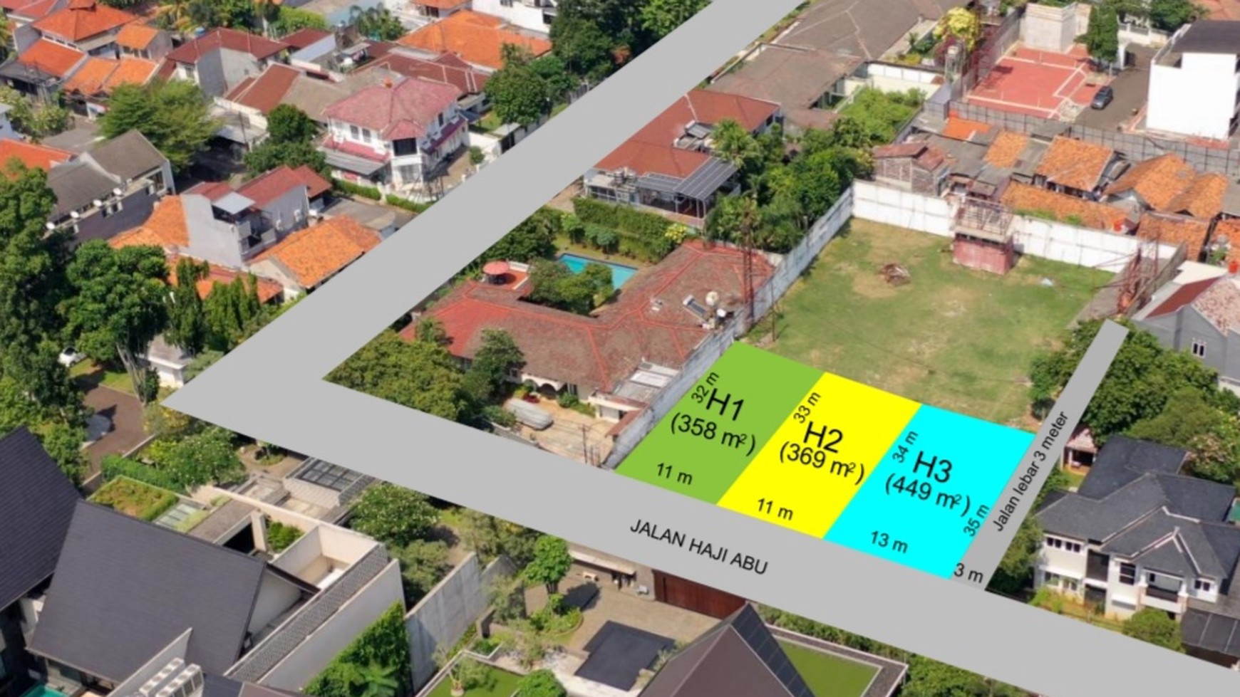 Cipete Kemang - Kavling luas di area elit mulai dr luas 358 m2