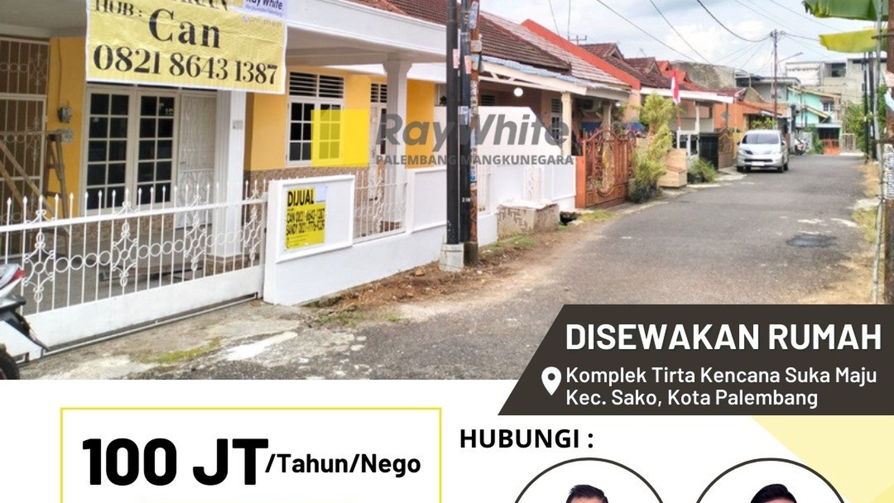 DISEWAKAN RUMAH KOMPLEK TIRTA KENCANA SAKO PALEMBANG 