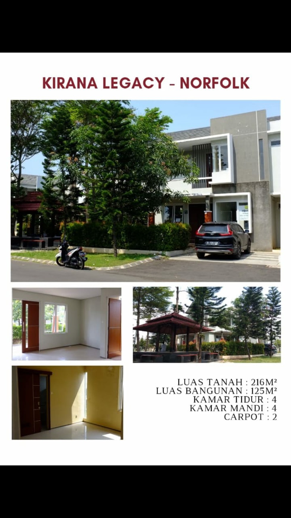 Dijual: Rumah type hoek lokasi Rorotan Kirana Regency.