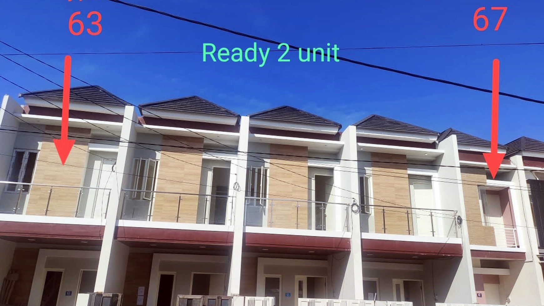 Rumah Baru Gress di Grand Royal Paka Residence Gunung Anyar Surabaya Timur, 2 Lantai, Minimalis, Cocok untuk pasutri muda, ready 2 unit...Buruan !!!  - MG -