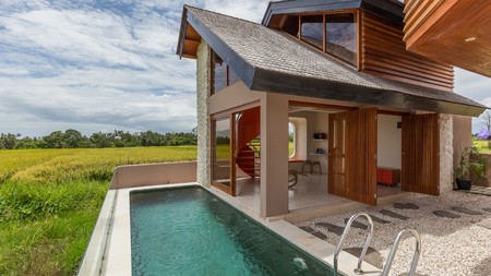 Beautiful villa on Jalan Pantai Kedungu with views of the rice fields