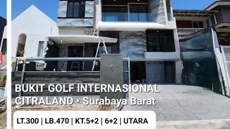 Rumah Baru Bukit Golf Internasional Citraland Surabaya - PREMIUM Mewah SMART Home Teknologi Facade MARMER Split Level Design