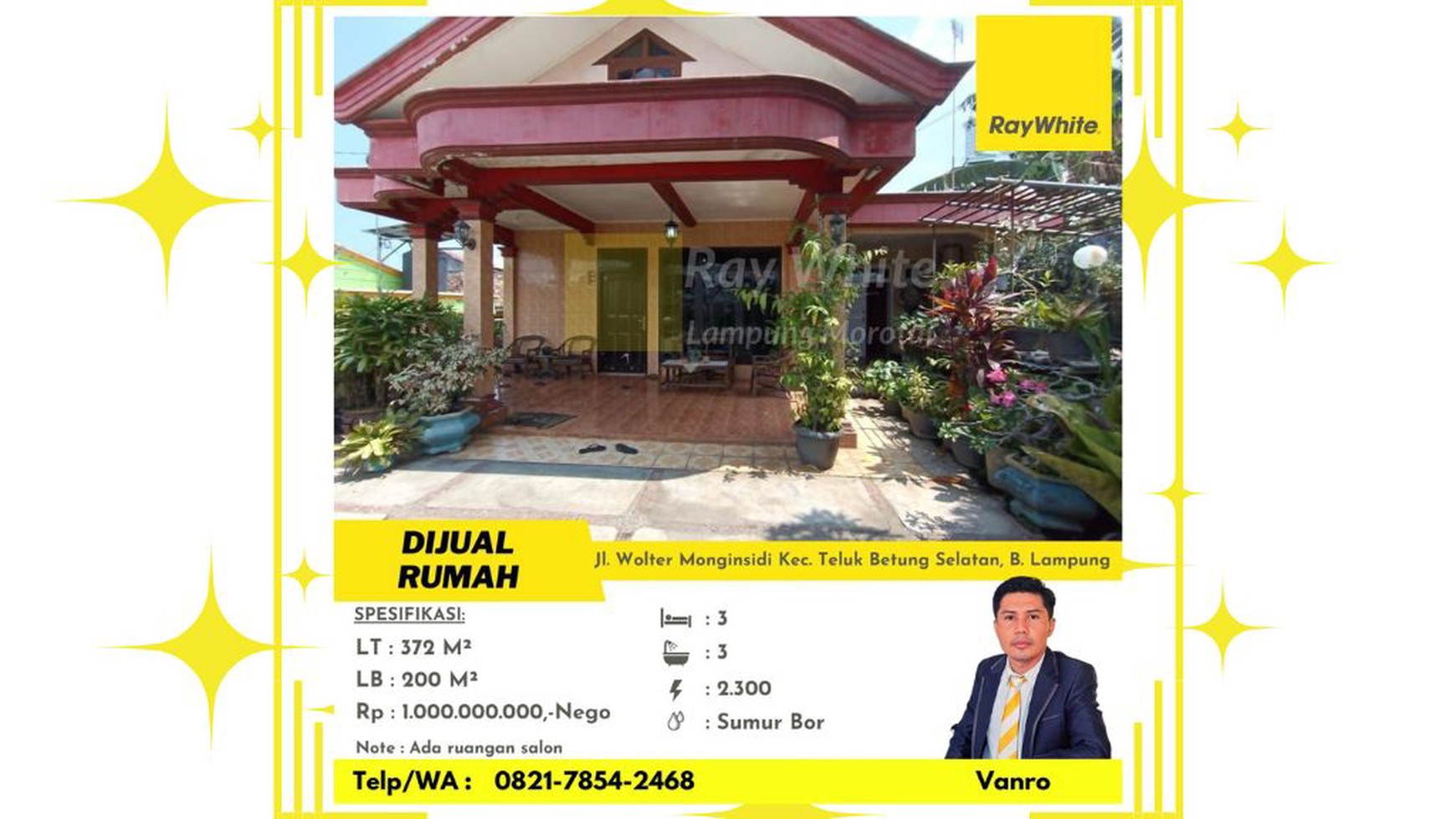 Rumah dan Salon di Teluk Betung