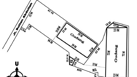 1334. Dijual Gudang Jl Sultan Abdullah Makassar Sulawesi Selatan