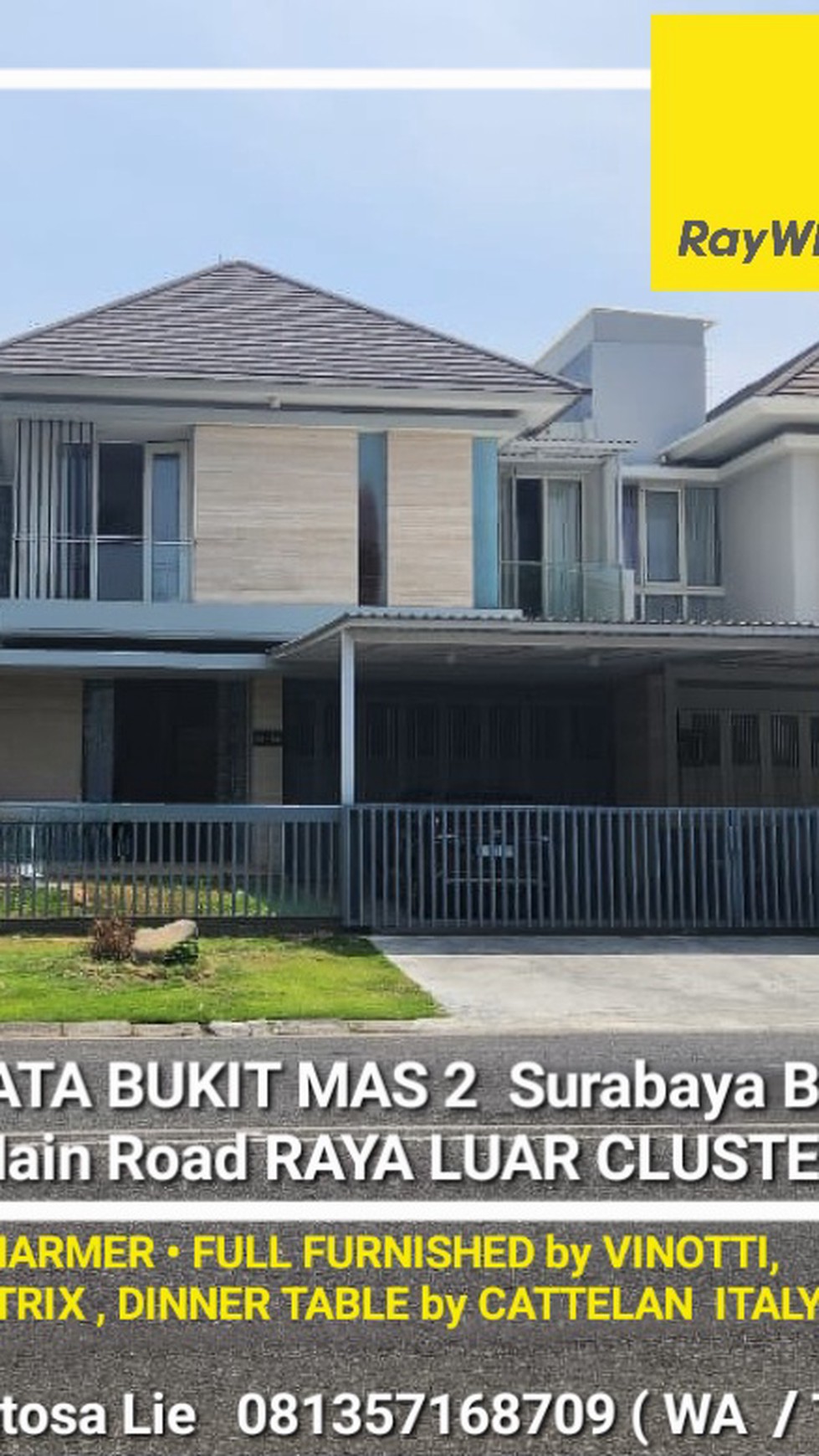 Dijual Rumah Wisata Bukit Mas 2 RAYA - MARMER Mewah + Full Furnished Vinotti Italy