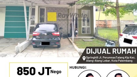 DIJUAL RUMAH KOMPLEK SPRINGHILL, PALEMBANG 