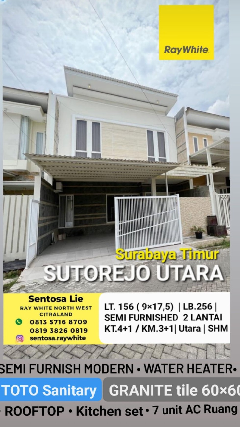 MURAH Rumah Sutorejo Utara Surabaya Timur BONUS SEMI Furnished Modern PREMIUM Quality Dekat ITS, Pakuwon City