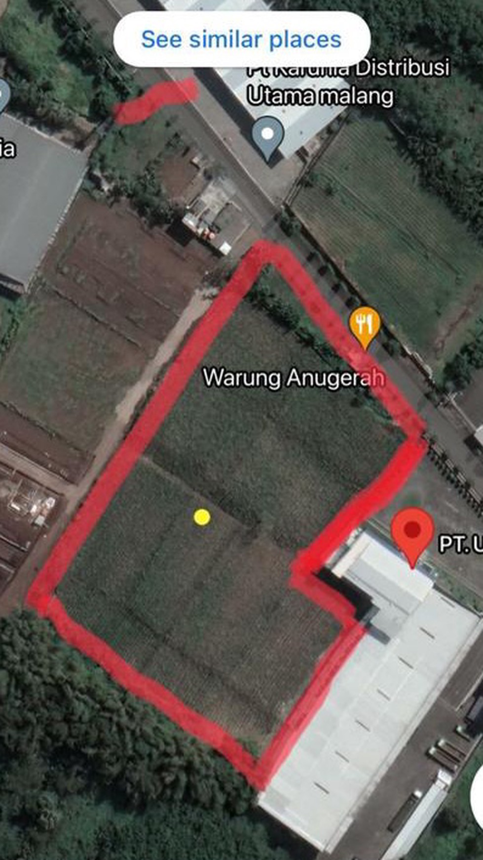 Dijual 1,1 Ha Tanah Jalan Raya Gondang - Randuagung - Krajan - Kec. Singosari - Kab.Malang JATIM Peruntukan Pabrik, Gudang , Segala Usaha 