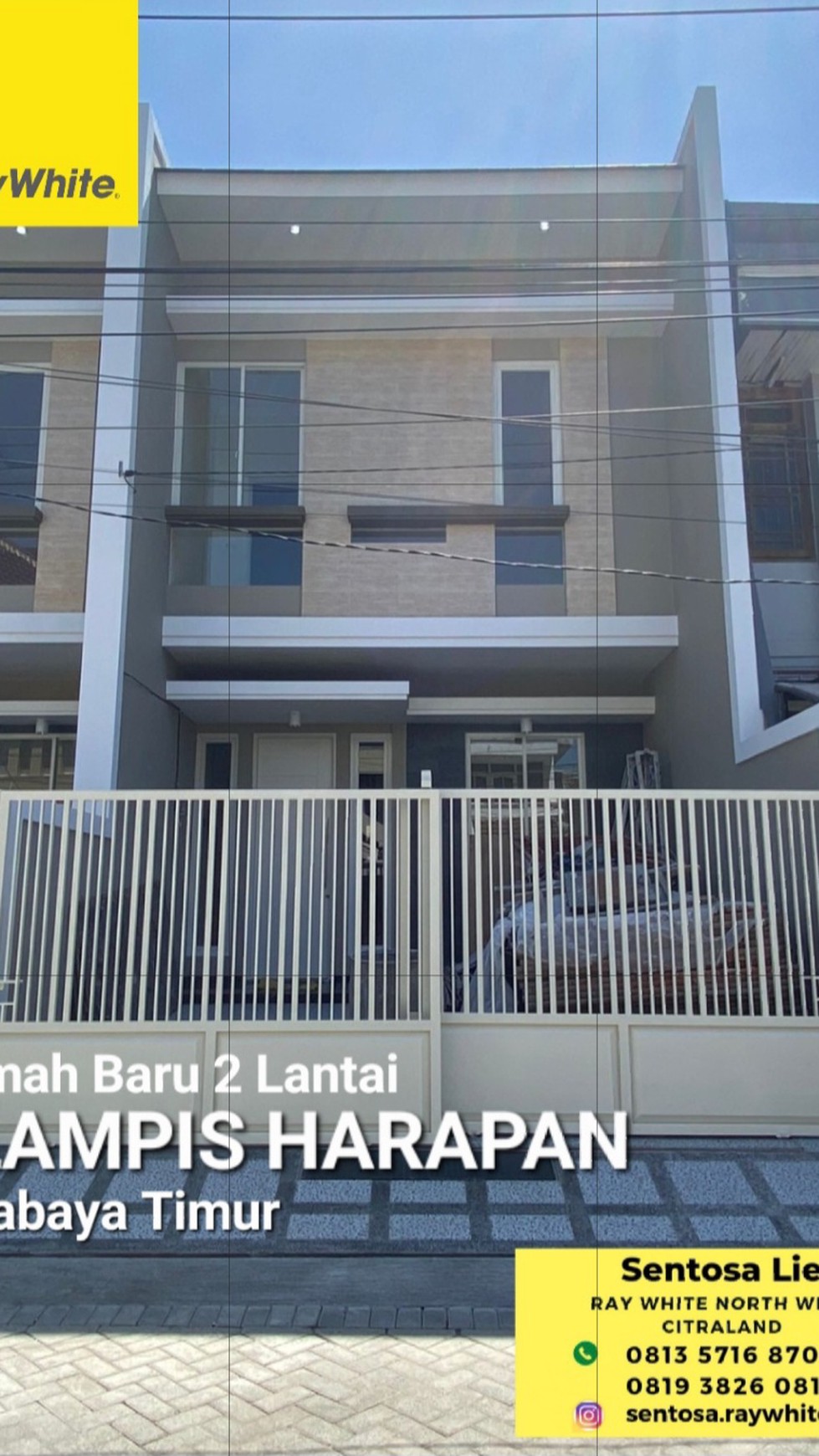 Dijual Rumah Baru Klampis Harapan - Modern 2 Lantai  Surabaya Timur 