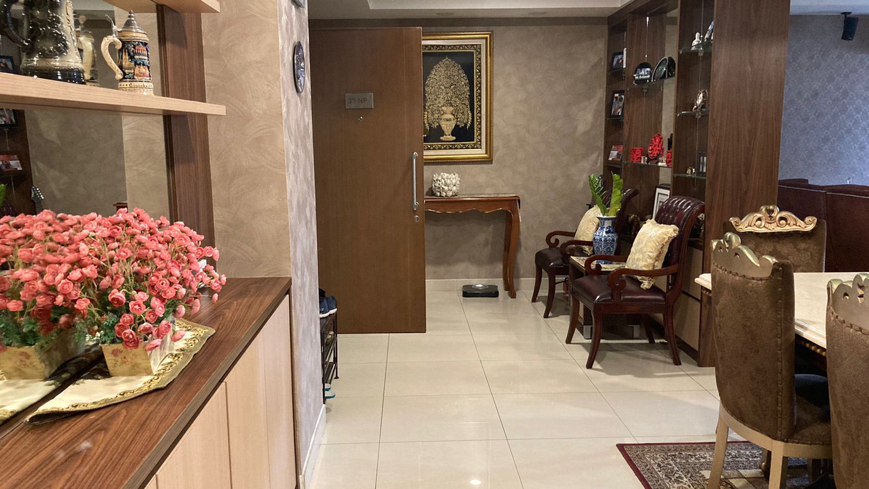 Dijual 3 Kamar Tidur Apartemen Sahid Sudirman di lantai 33