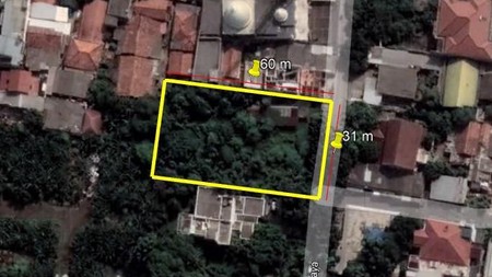 Dijual Tanah Luas 1.800m2 di Ciganjur.