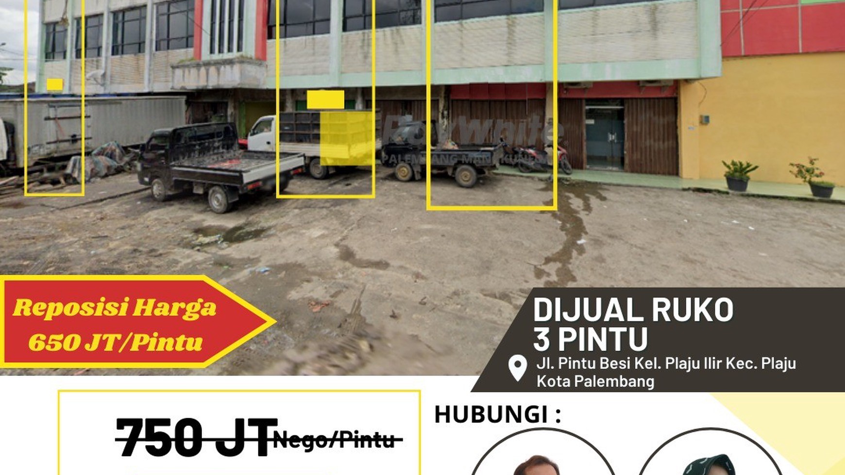 Dijual Ruko 3 Pintu