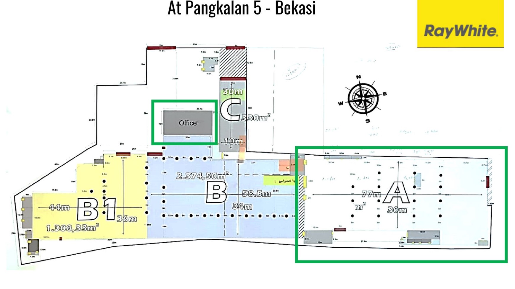 Sewa Gudang Dan Kantor Luas dan Lapang Di Pangkalan 5 - Bekasi