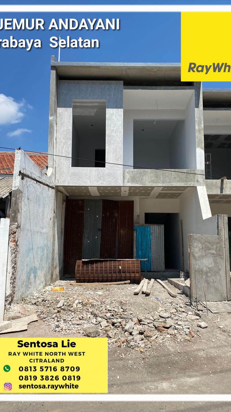 Dijual Rumah Baru Jemur Andayani - Surabaya - Modern 2 Lantai