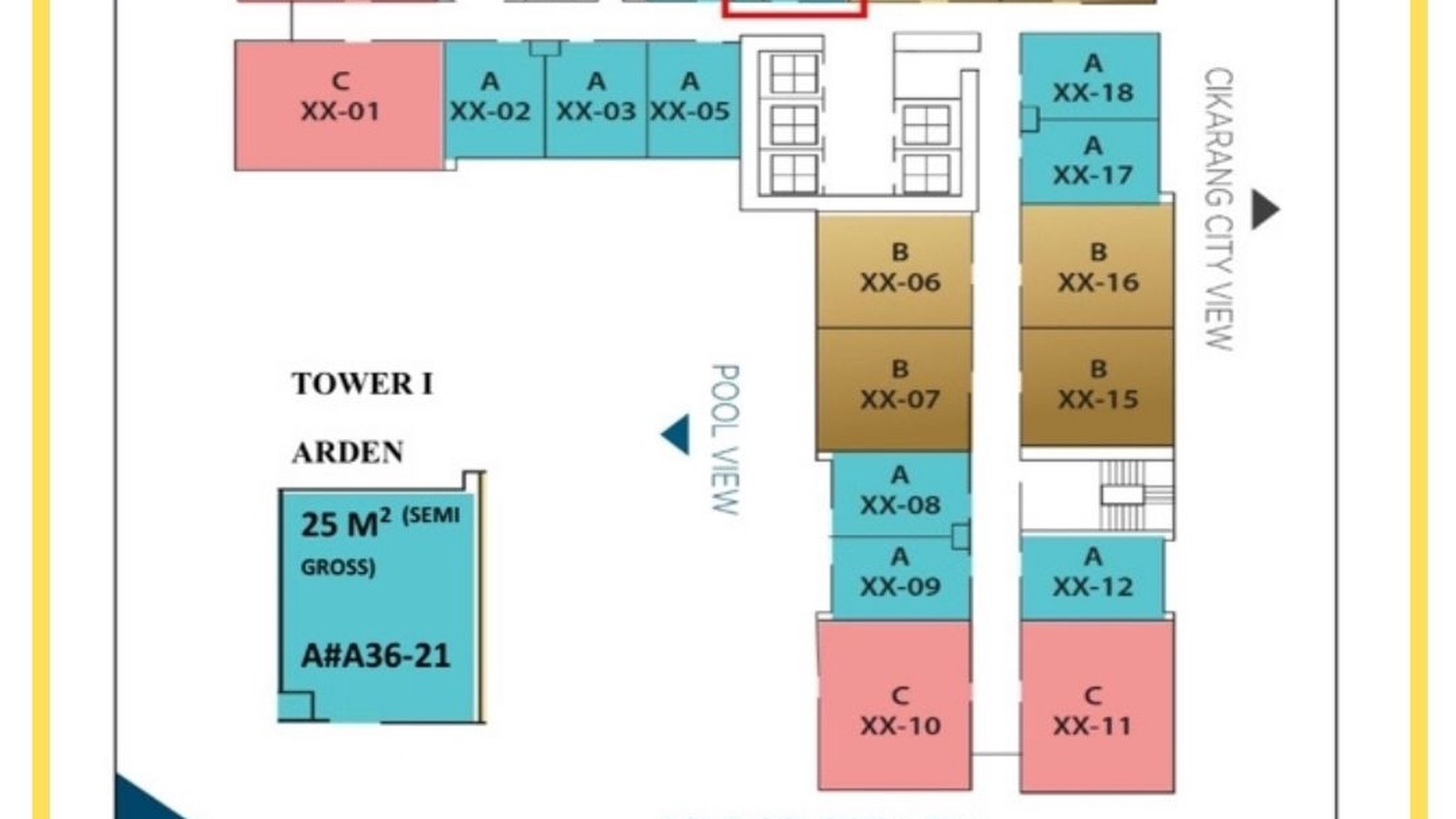 Apartment Chadstone Pollux Tower Arden With City View and Highway [Cikarang-Barat]