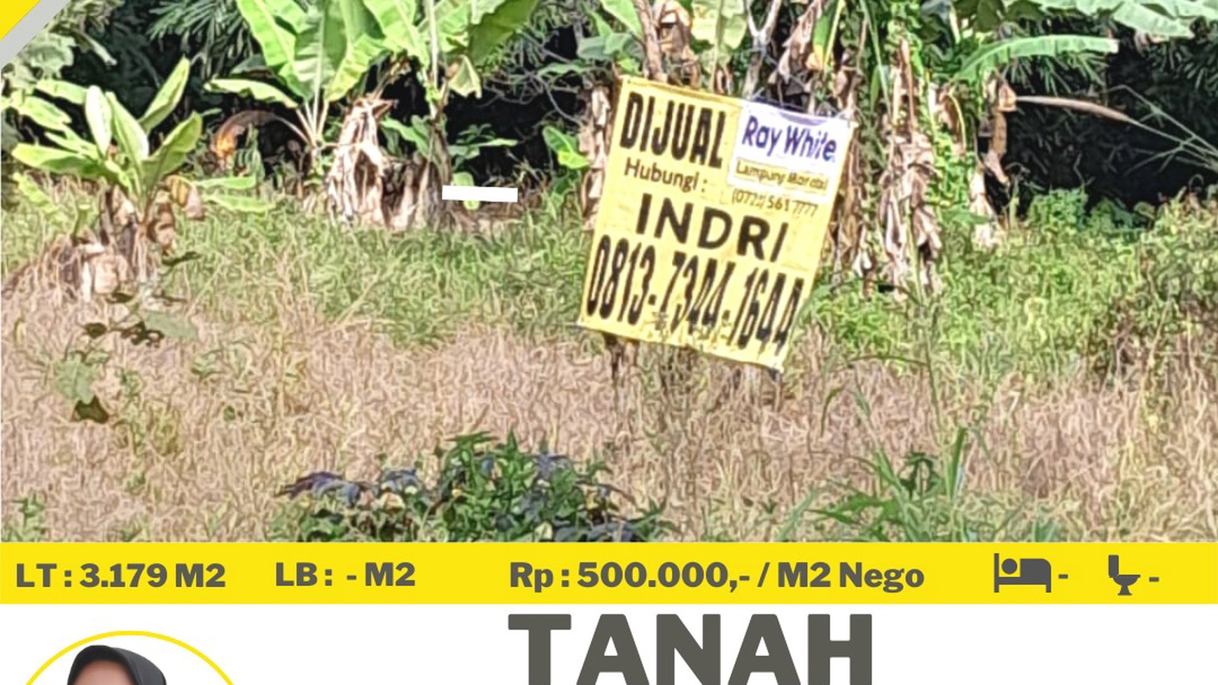  Tanah Tanjung Bintang Dijual Cepat