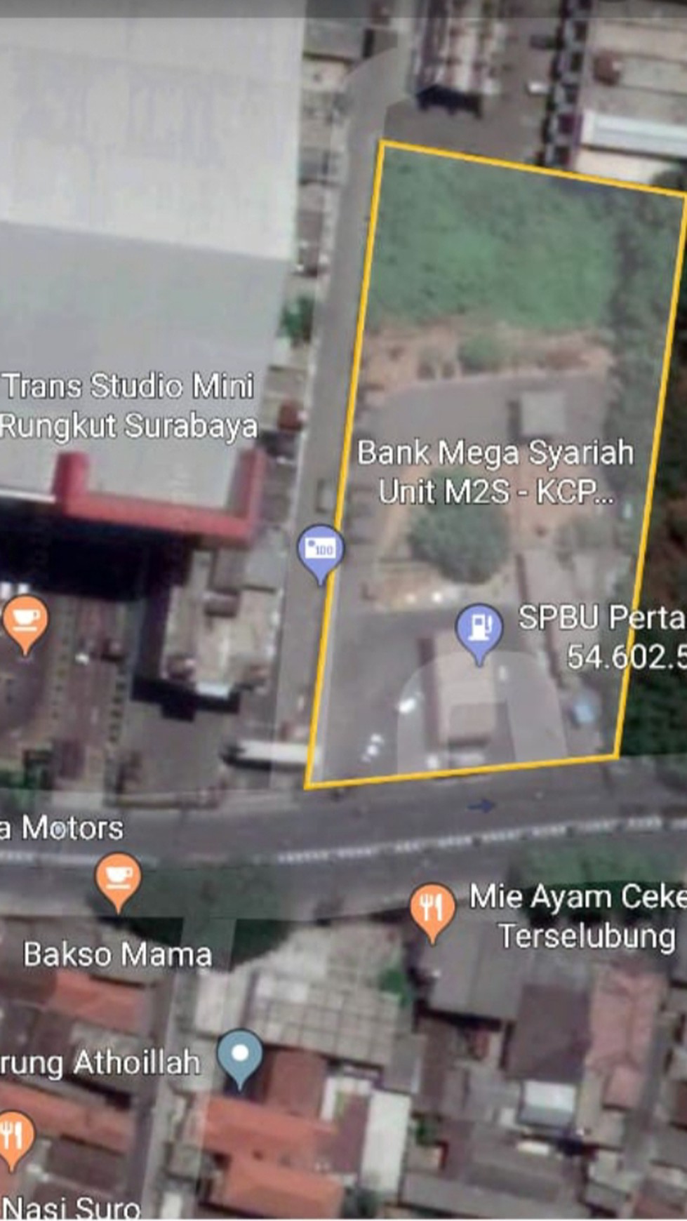 Dijual Tanah Kali rungkut ex SPBU