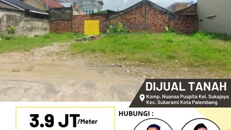 DIJUAL TANAH MURAH TENGAH KOTA ,SUKABANGUN 2