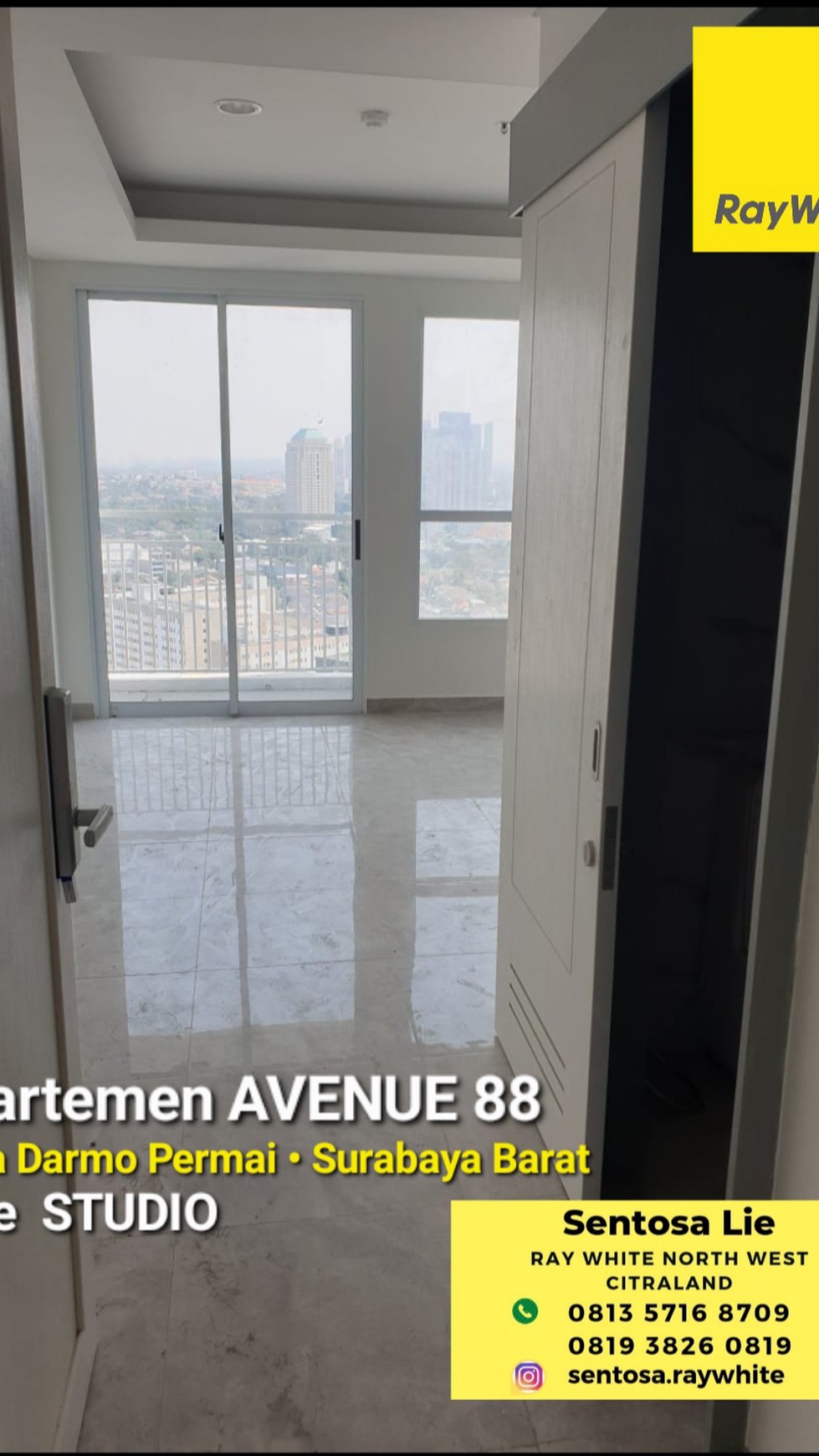 Dijual Apartemen 88 Avenue - Tipe STUDIO - LDK- Baru View Kota  - Raya Darmo Permai Surabaya Dekat Pakuwon Mall, PTC