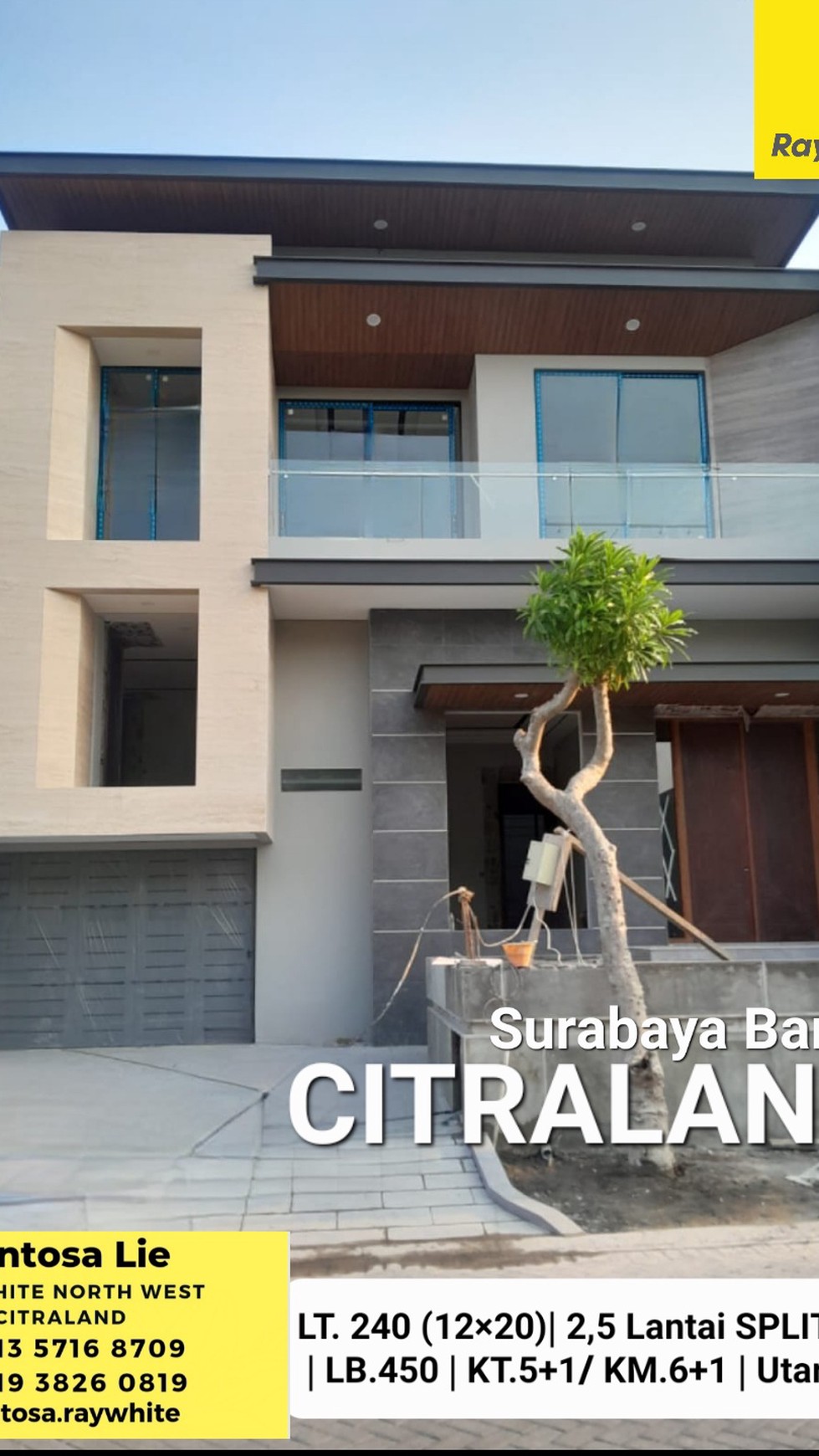 Rumah Waterfront Citraland Surabaya NEW Baru Split Level 5+1 K.Tidur 