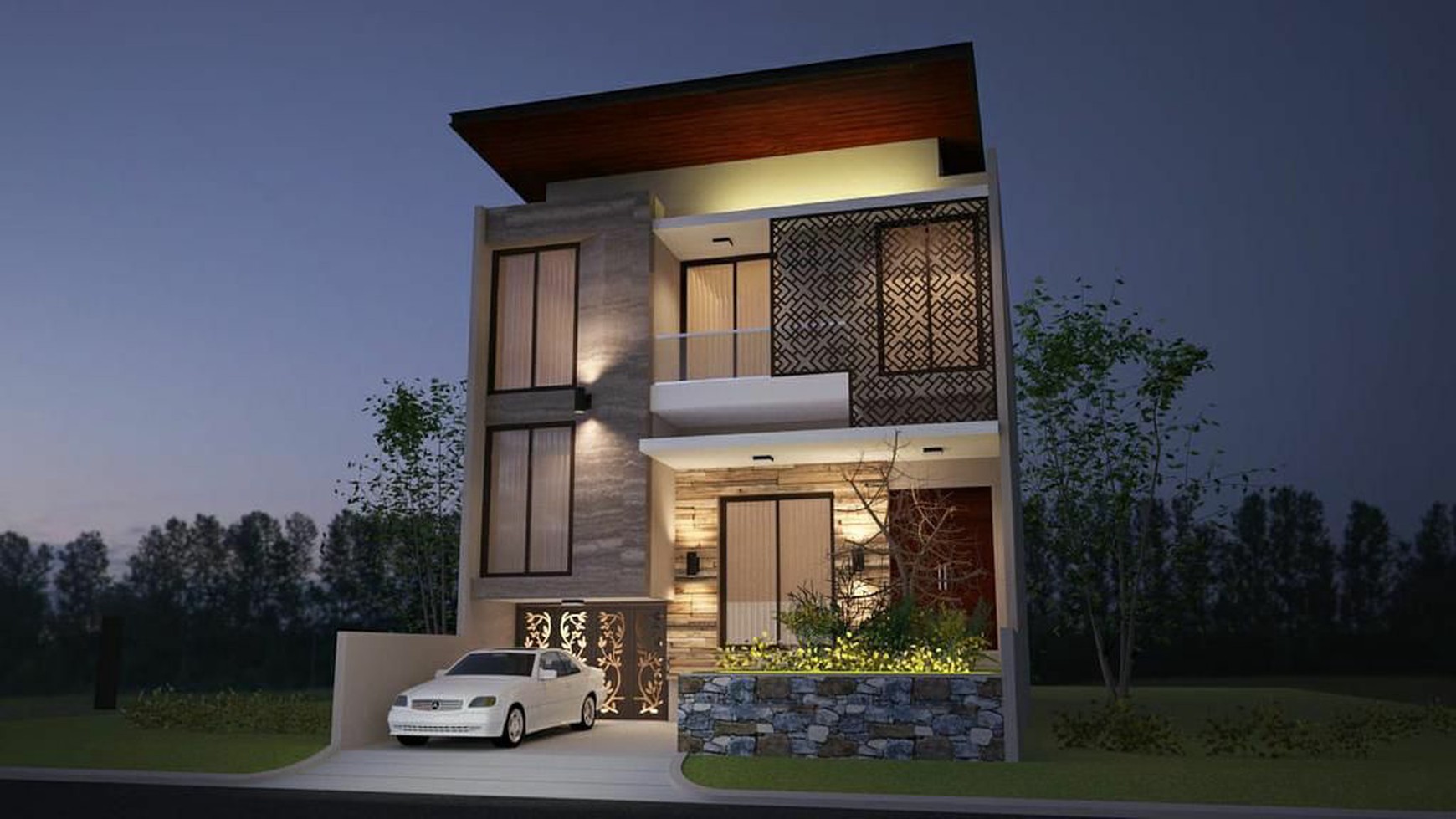 Dijual Rumah Baru Raya Eastwood Regency Citraland Surabaya - New Split level Modern plus ROOFTOP area + MARMER Italy Mewah