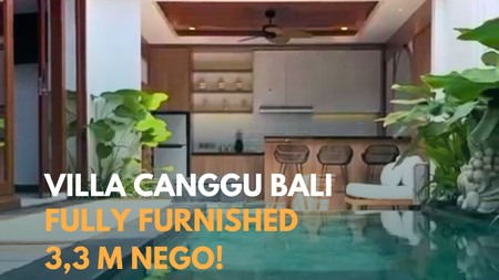 Dijual Villa Di canggu Bali Lokasi sangat Strategis Harga Sangat Terjangkau!