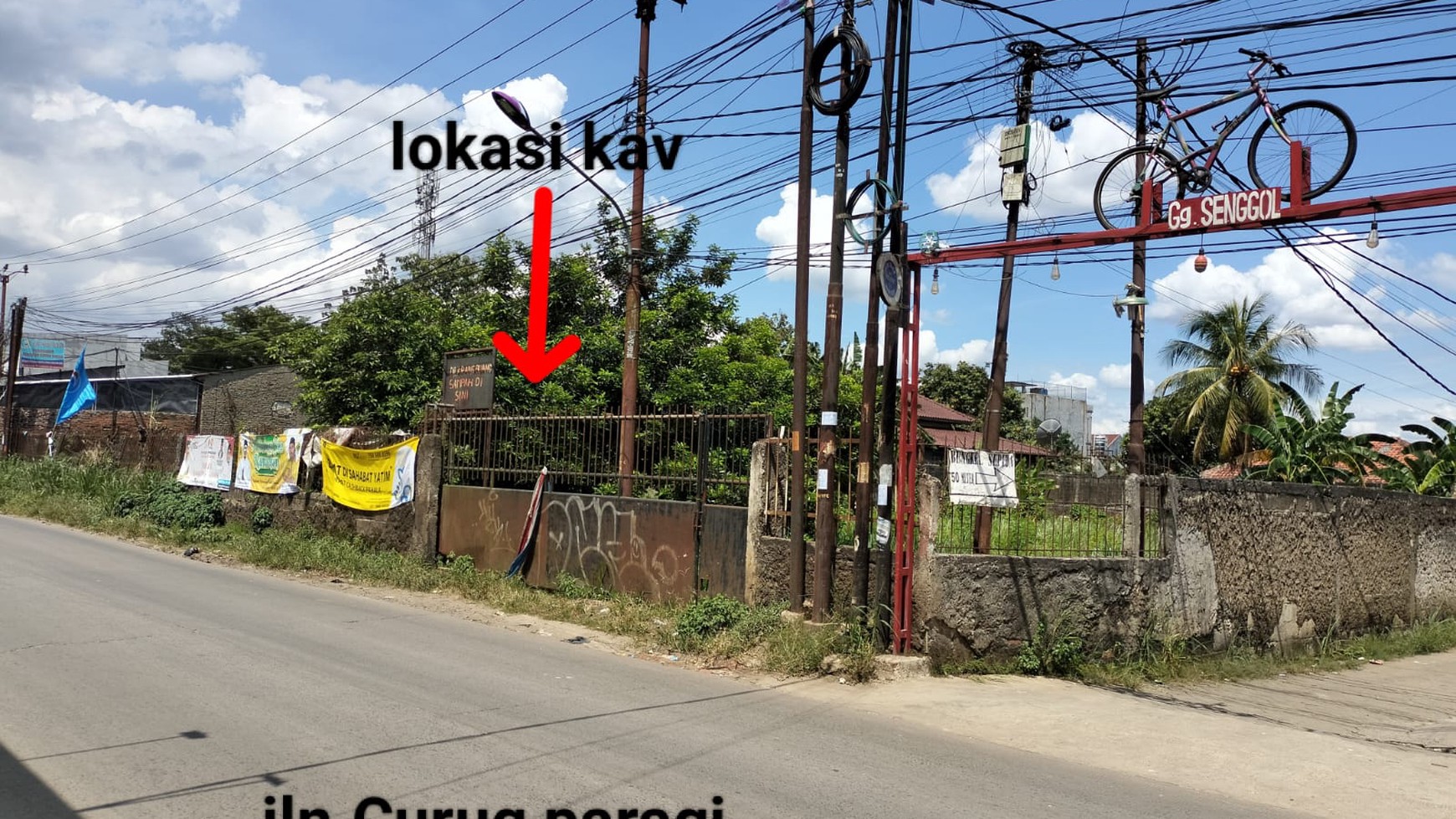 Tanah siap bangun disewakan,lokasi ramai,sekitar banyak usaha2,lokasi Jln. Curug Parigi raya