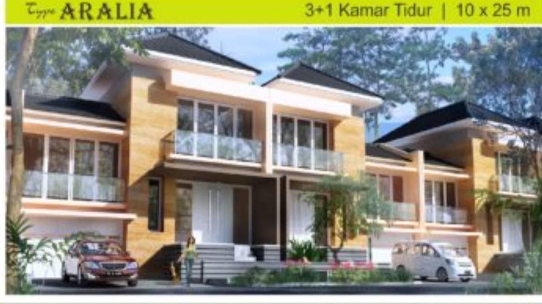 Rumah Cluster VIOLIN,type ARALIA 10X25 m2,Hunian exclusive di lingkungan yang sangat indah & nyaman