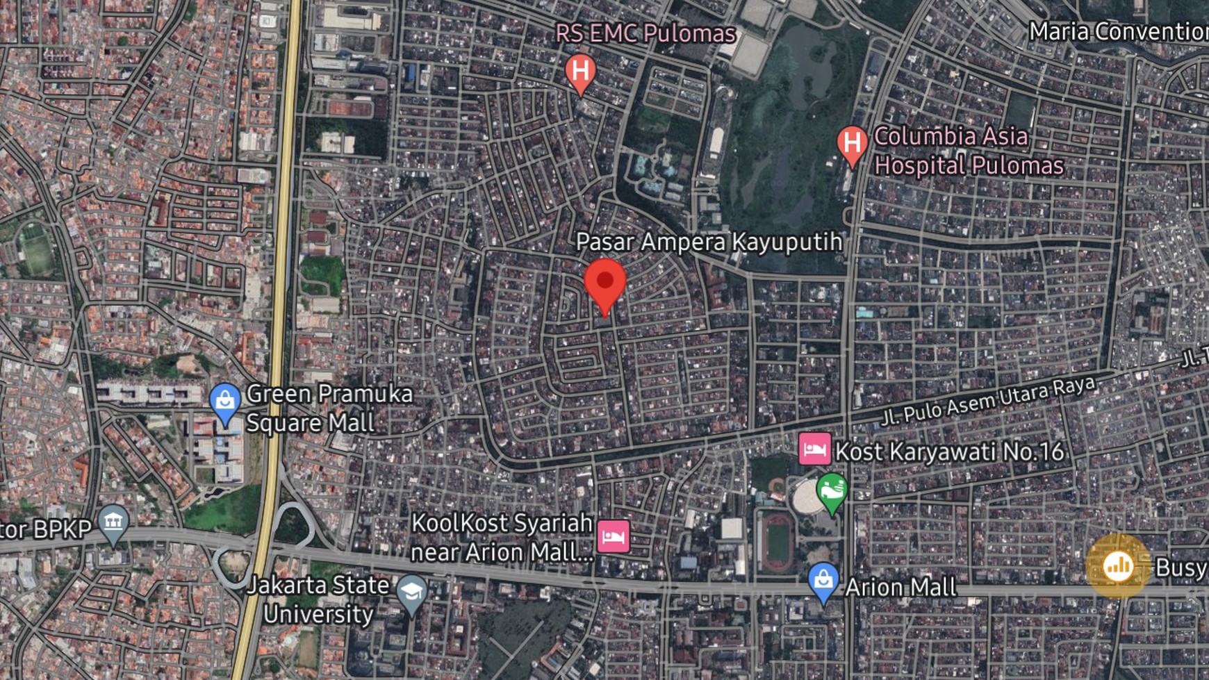 Rumah nyaman di Kampung Ambon Rawamangun, dekat ke Pintu Tol Rawamangun,  dekat area Pramuka, Cempaka Putih, Kelapa Gading