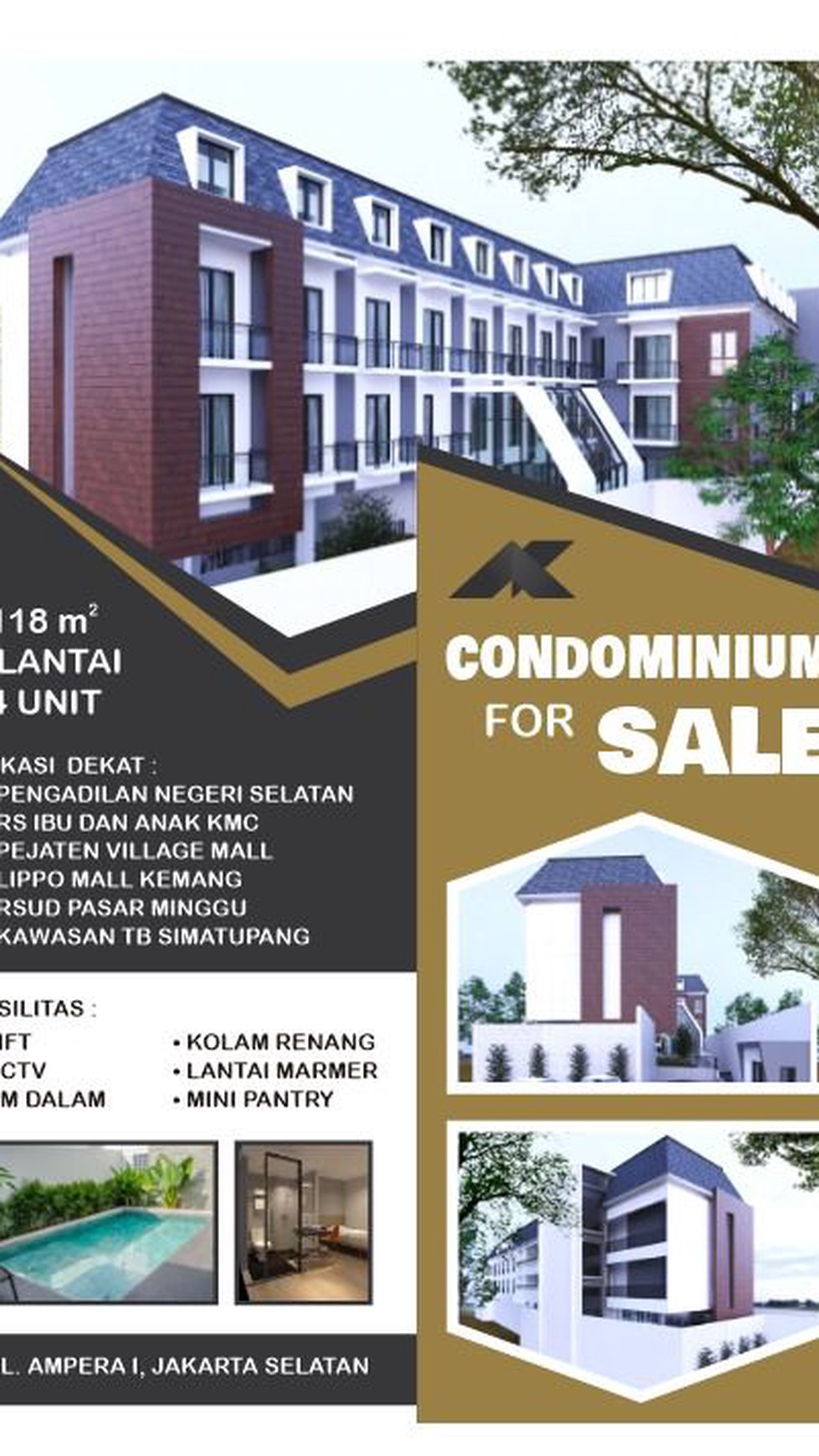 Dijual Condominium ( Kost Exclusive ) 64 Unit Ampera Jaksel