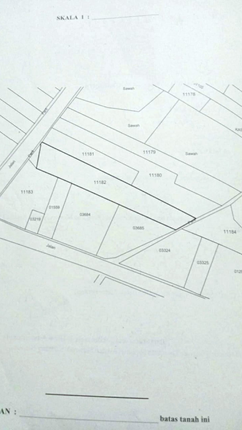 Tanah Sawah Luas 1412 Meter Persegi Lokasi Caturharjo Sleman  