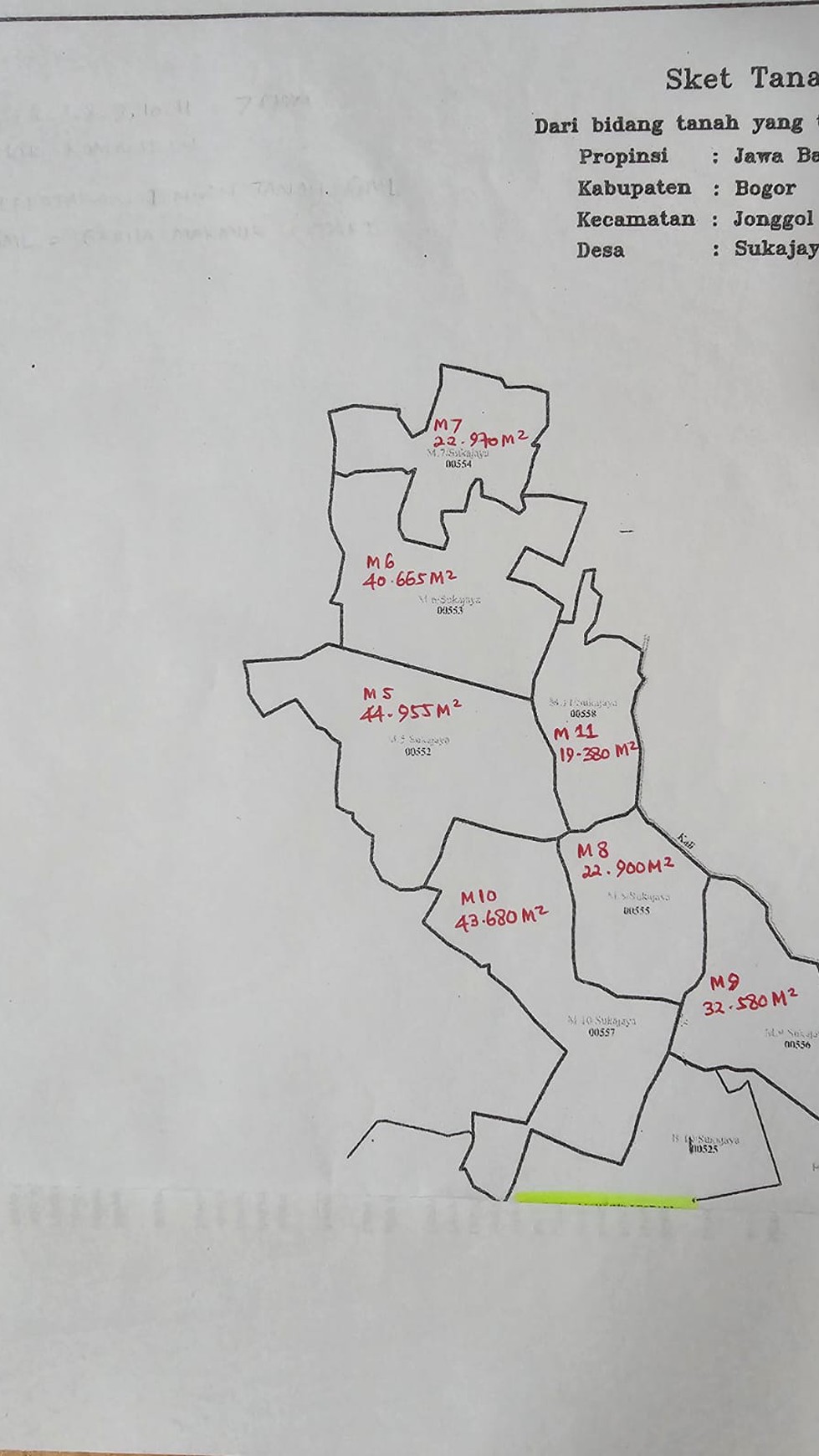 Lahan 23 Hektar di Sukajaya Jonggol Bogor 