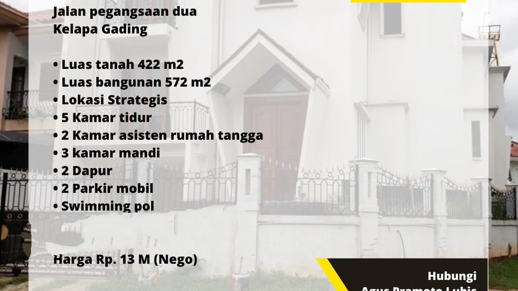 Rumah Murah Gading Residence 3.5 Lantai siap huni