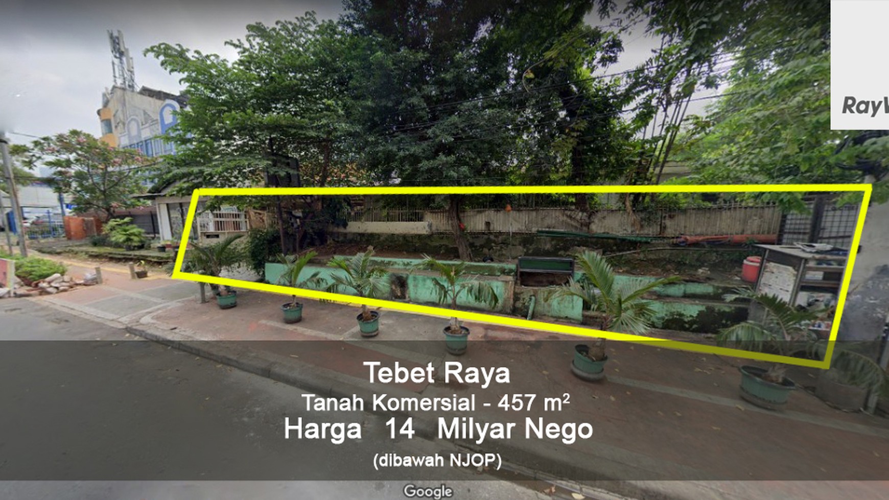 Tanah Komersial Tebet Raya dibawah NJOP