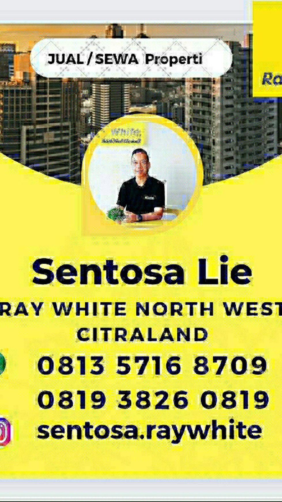 Dijual Rumah North West Park Citraland Surabaya Tipe Karellia - Hadap.Selatan - HGB