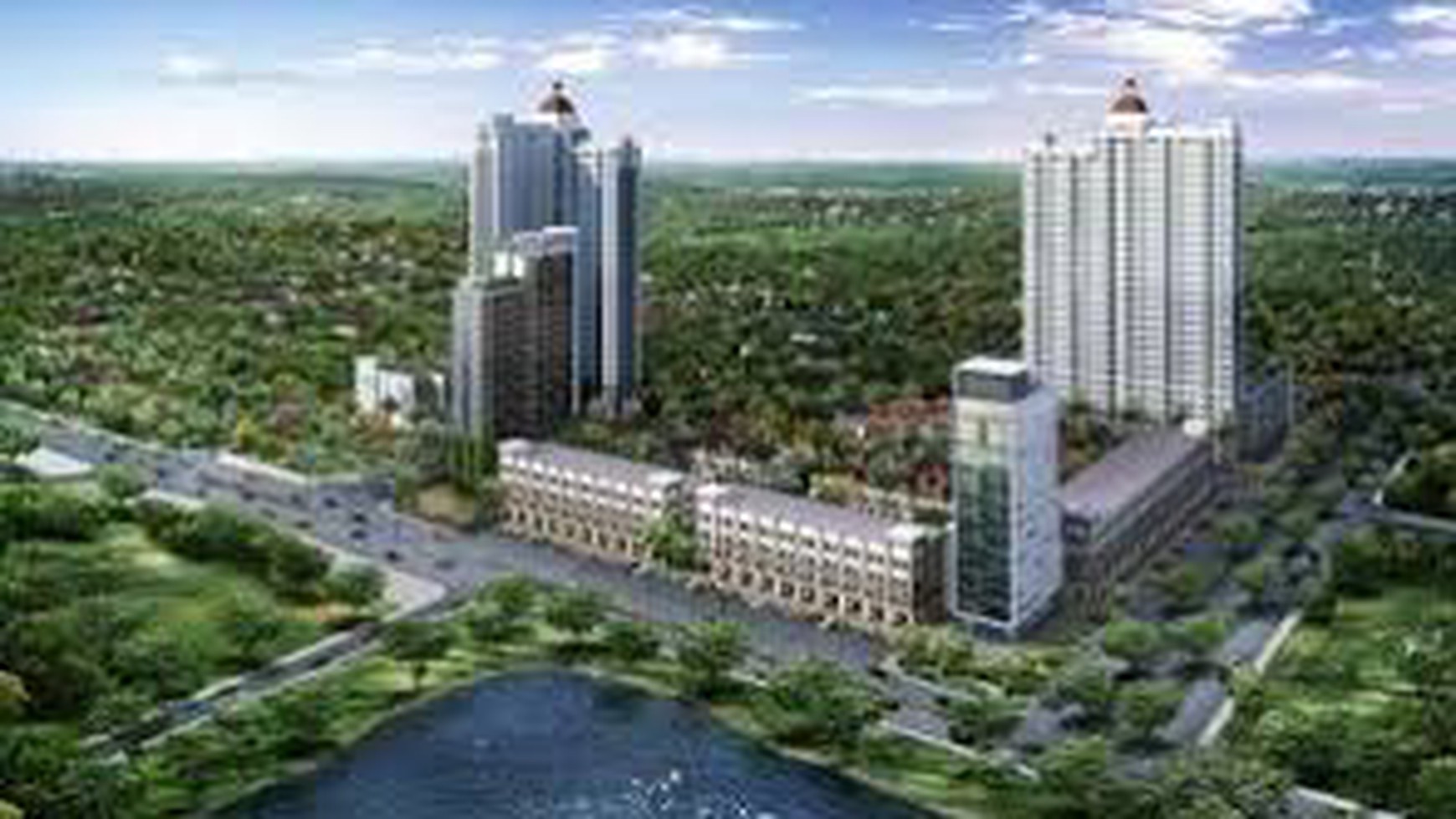 Apartemen Green Lake Sunter, North Park, hadap Selatan, view Danau, 36 m². brand new